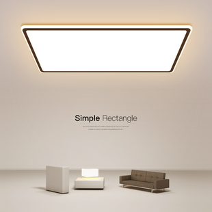 简约客厅灯led吸顶灯现代大气家用长方形北欧餐厅卧室灯房间灯具