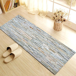 528 印花长方形厨房吸水防x滑脚垫 卧室床边地毯40*120cm