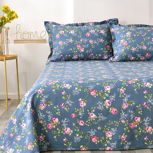 优质田园碎花纯棉床单  全棉老粗布床单纯N棉单人双人单件可定做