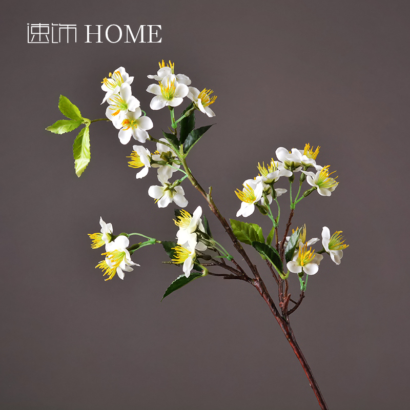 现代简约仿真梨花客厅装饰品插花花艺欧式家居假花样板房摆设