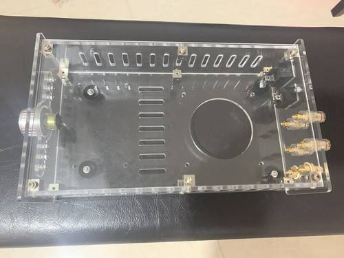 亚克力透明功放机箱接线柱水晶柱莲花插座RCNA开关电源尾插功放板