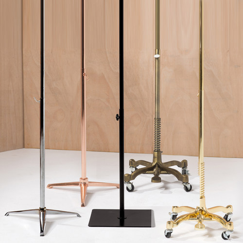 模特道具配件金属底座男女半身模特道具金色银色万向轮半身底座