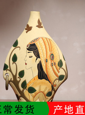 东南亚飞燕e云南丽江手工装饰品陶瓷隔层博古架悬玄关酒柜橱柜摆