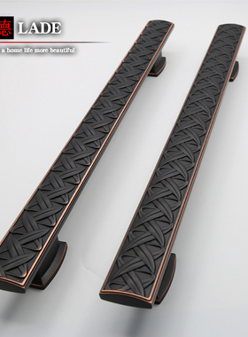 玻璃推拉门大拉手黑色对装暗明装大拉手木门酒店别墅玻璃门大拉手