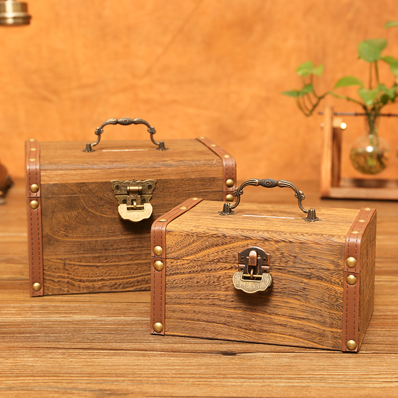 大号儿童存钱罐可取女孩男孩带钥匙带锁的储钱箱储蓄罐密码小箱子