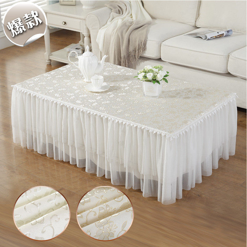茶几桌布台布客厅盖巾布艺定制长方形蕾丝餐桌垫茶几电视柜防尘罩,居家布艺,桌布,淘宝优惠券,粉丝福利购,淘宝优惠卷