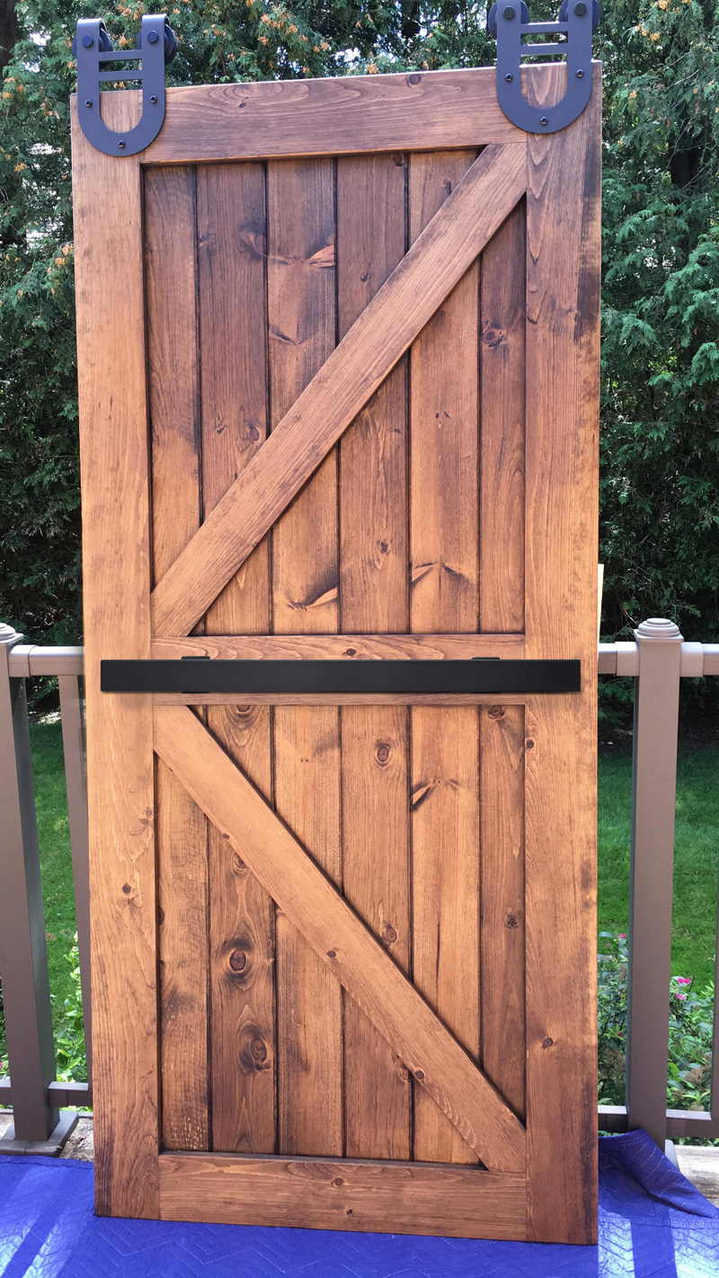 方管门把手复古磨砂黑色大门木门移门拉手谷门明装特长拉手