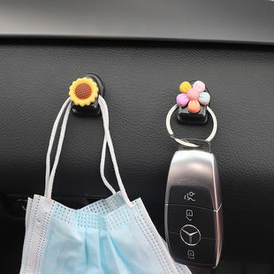 汽车内用前排爱in卡通小挂钩高承重力车载粘钩座椅背车用装饰#