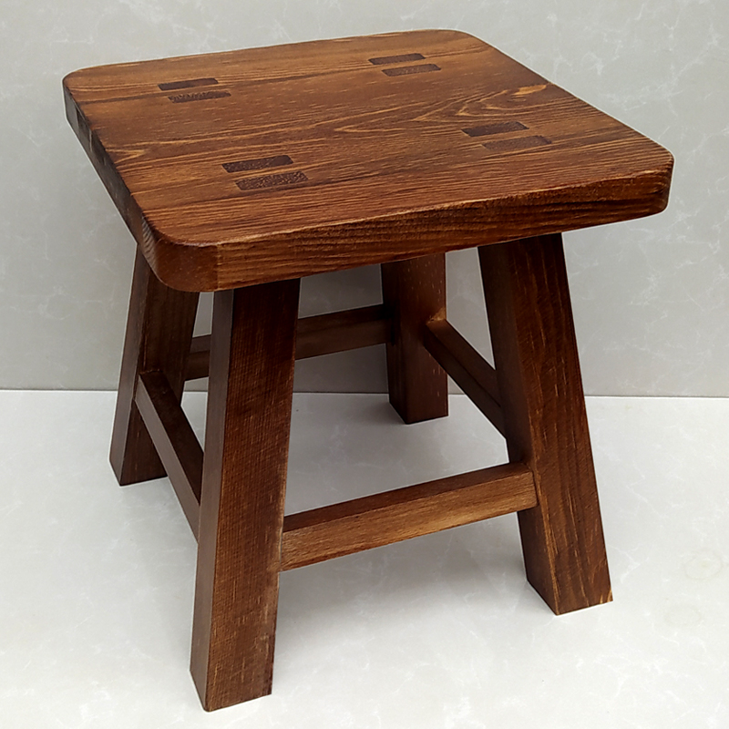 新款小矮凳家用实木头质板凳子儿童坐凳大人方凳圆凳客厅简约成人