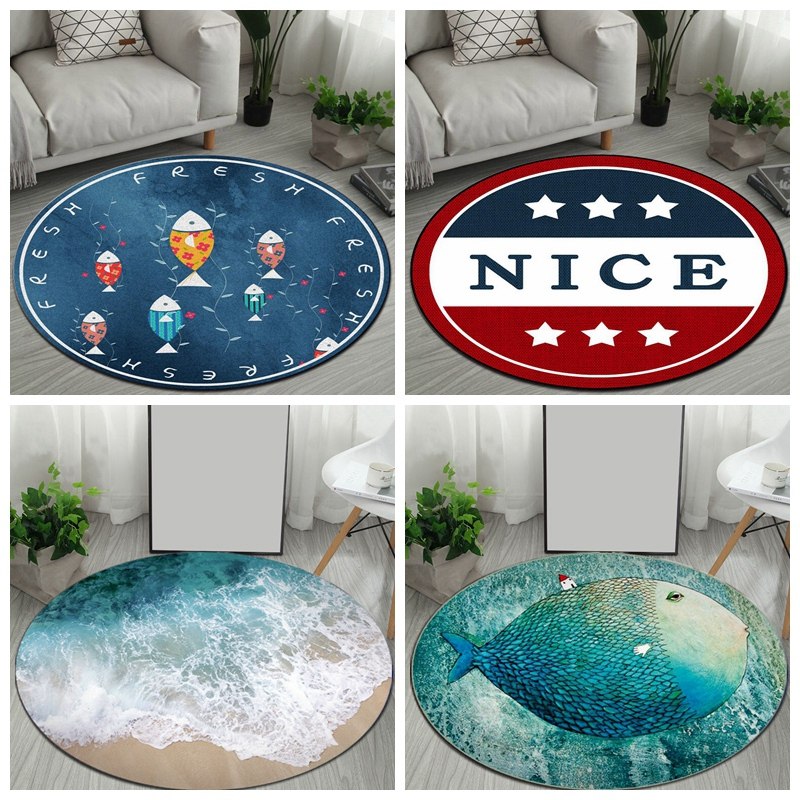 圆形地毯卡通儿童地毯客厅卧室房间床边床前茶几吊篮电脑椅子地垫,居家布艺,家用脚垫,淘宝优惠券,粉丝福利购,淘宝优惠卷