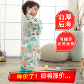 通用 春秋纯棉纱布分腿宝宝幼儿童防踢被神器四季 婴儿睡袋夏季 薄款