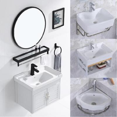 家庭挂壁式黑色挂墙式洗脸盆面池小型吊式简约浴室洗手盆支架阳台