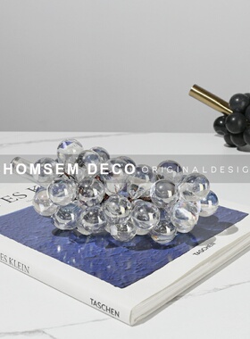 简约软装家居样板房间轻奢水晶葡萄创意摆件售楼处.大厅装饰品