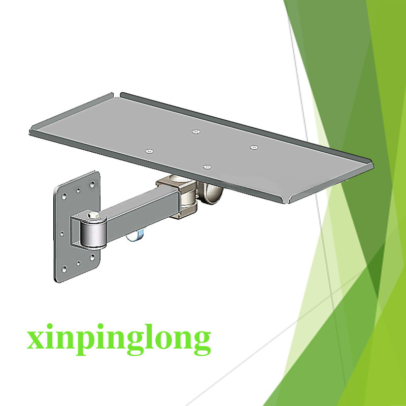 PL-S201A旋转壁挂架带鼠标围C边键盘托墙装侧装键盘支架银色/白色