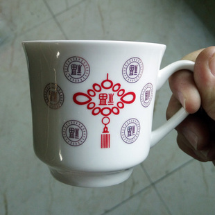 茶碗简约中国结功夫茶具套装 家用陶瓷小茶杯老式 陶瓷茶壶盖碗6个