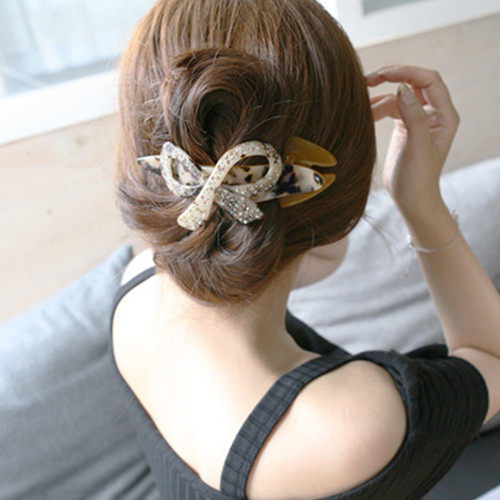 韩国轻奢优雅水墨豹纹镶水钻发夹女成年人大号盘头发抓夹子发卡子,饰品/流行首饰/时尚饰品新,发饰,淘宝优惠券,粉丝福利购,淘宝优惠卷