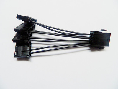 cpu8pin转4个大4mpin转接线 cpu8针转ide4针供电线 pci-e外接供电