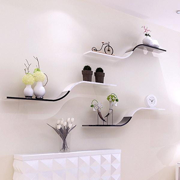 墙上隔板置物架免打孔客厅电视背景墙架子壁挂墙面装饰置物架简约,住宅家具,搁板/置物架/家用陈列架,淘宝优惠券,粉丝福利购,淘宝优惠卷