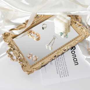 饰季陈列 首饰展示架桌面展示店铺摆摊复古镜子耳环架项链架