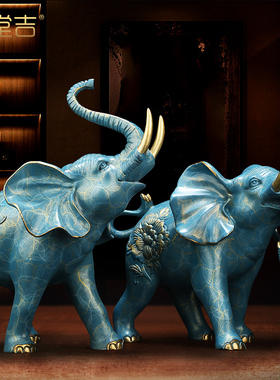 《富贵吉祥》纯铜招财大象摆件中式客厅家居摆设工艺乔迁新居礼品