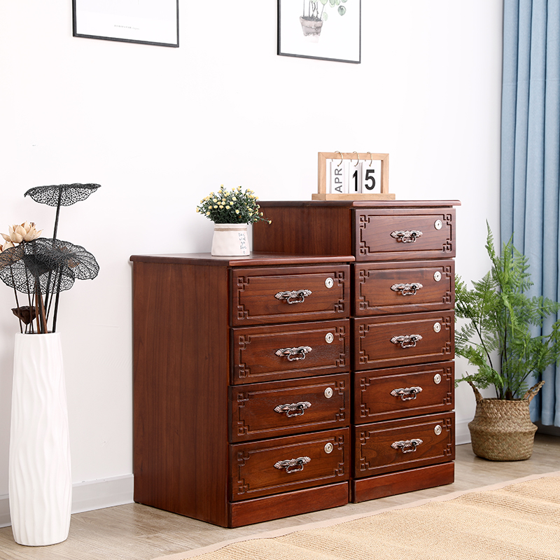 五斗柜实木简约现代斗柜纯实木收纳柜子卧室柜抽屉柜带锁文件柜