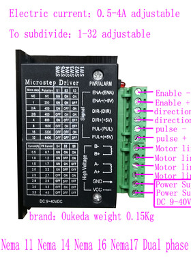28/35/39/42/步进电机驱动器 TB6600升级版 32细分 DC:9-42VDC