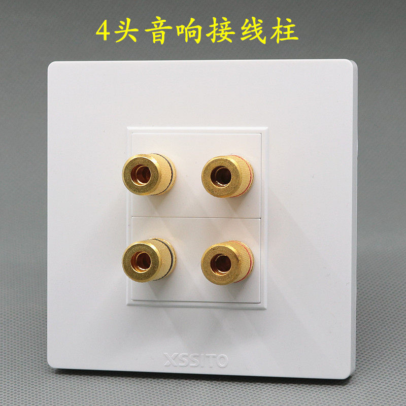 86型面板2位音响接线柱喇叭插座4头音频环绕功放墙壁插座家庭影院,工业油品/胶粘/化学/实验室用品,实验室漏斗,淘宝优惠券,粉丝福利购,淘宝优惠卷