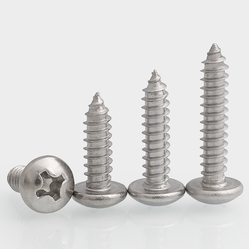 M4M5M6M8 304不锈钢圆头自攻螺丝盘头自攻木螺钉*6x8x10x12x100