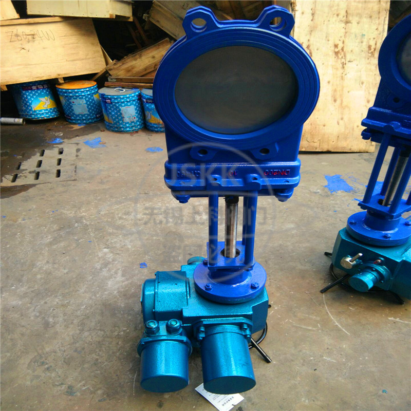 电动浆液阀 电动球墨铸铁刀闸阀Z973X-10Q DN200 无凹槽浆液阀