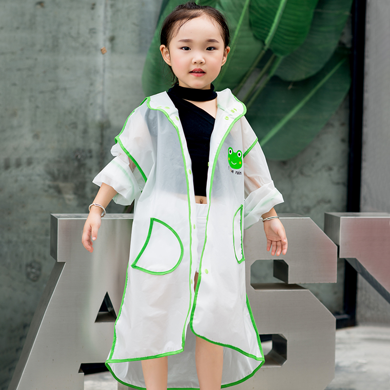 儿童雨衣幼儿园小学生小孩防水中大童雨披男童女童大帽檐宝宝雨衣