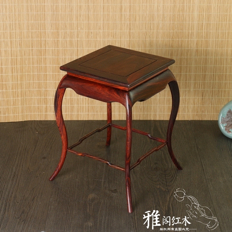 红酸枝木制底座红木盆景底座小花几家居桌面装饰摆件底座小花架