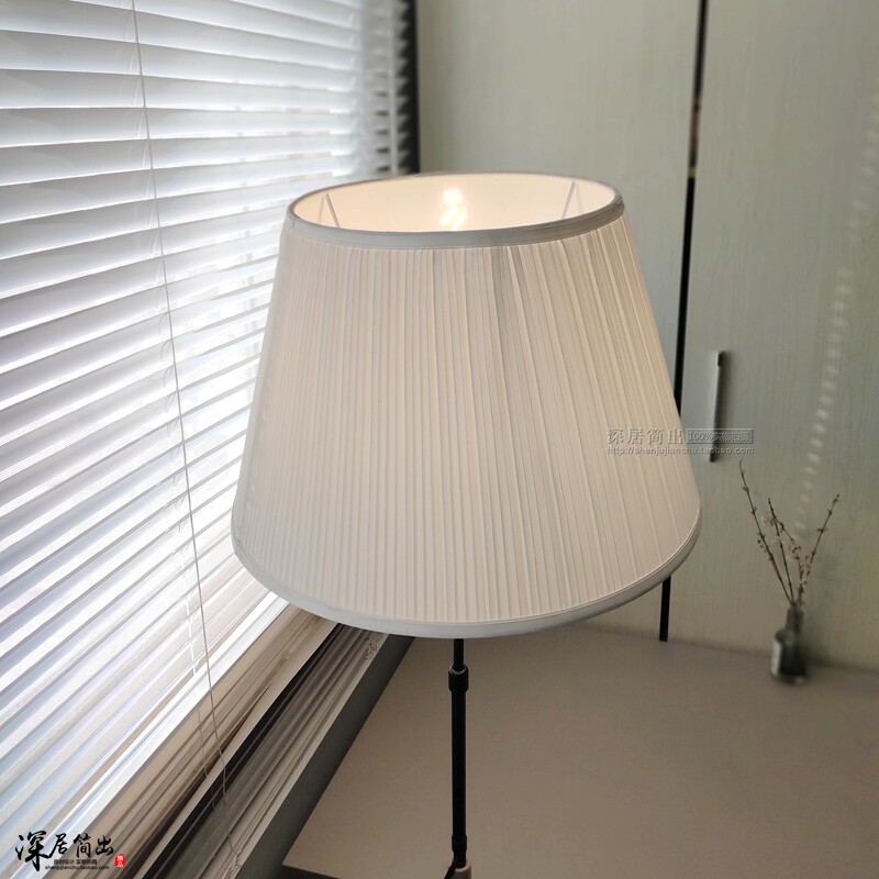 落地灯罩 棉麻印布艺落地台灯外壳罩 大号卧室客厅酒店民宿装饰