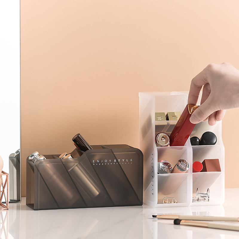 化妆品收纳盒家用日式桌面学生ins宿舍大容量浴室口红塑料置物架