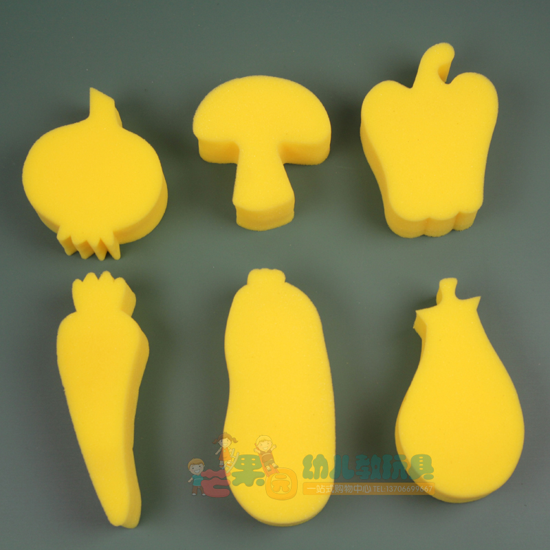 水果海绵印儿童益智玩具早教美术绘画DIKY印章套装美工区画画工具