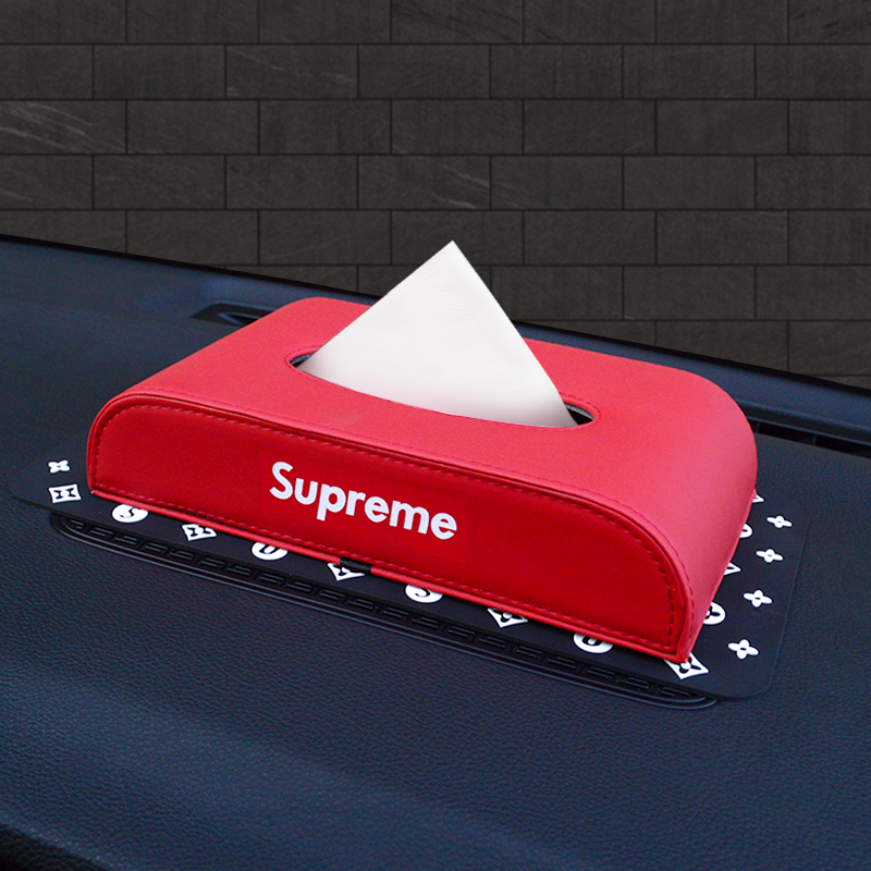 汽车纸巾盒车载纸巾袋家用皮质简约创意抽纸盒汽车用品包邮