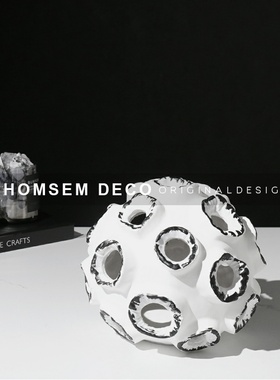 现代样板房间树脂多m面孔树脂摆件售楼处家居客厅电视柜面软装饰