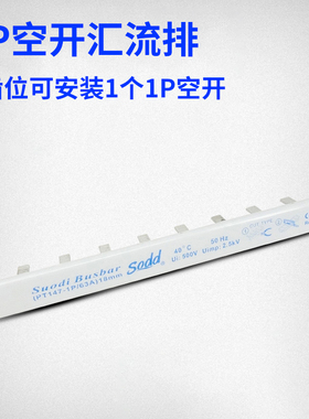 空气开关汇流排导电排小型断路器漏电1P2P3PDPN连接排1P+N紫铜