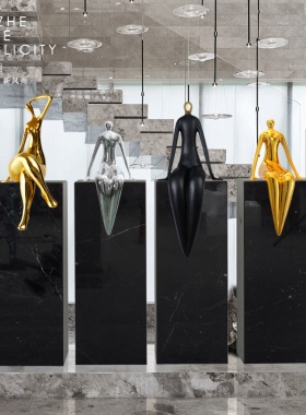 艺术抽象工艺品样板间售楼处美容院女人雕塑人像软装摆件装饰品