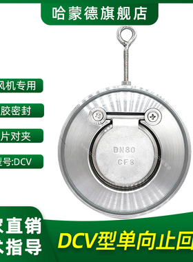 三叶罗茨鼓风机单向阀止回阀蝶阀管道逆止阀DCV型100 150 200 300