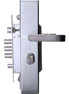 防盗锁304不锈钢防盗门锁套装锁具家用锁大门锁体把手锁心C级