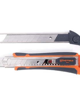 钢盾S067015 大号美工刀裁纸刀壁纸刀美术刀工具刀带2片刀片18mm