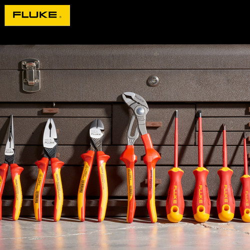 福禄克螺丝刀尖嘴钳斜口钳德国进口VDE认证1000V耐压绝缘工具套装