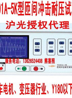 匝间耐压测试仪变压器电机检测智能冲击耐压仪沪光YG201A-5K5000V