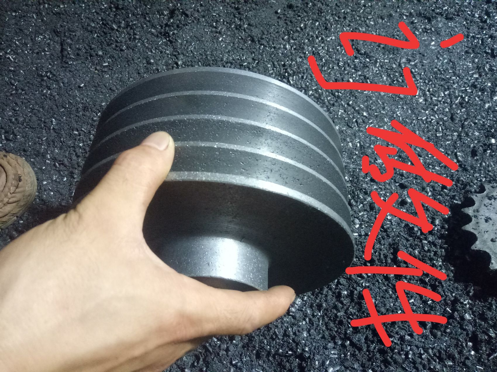加重C型皮带轮四槽双平面三角皮带轮翻砂铸铁件电机 江苏无锡发货