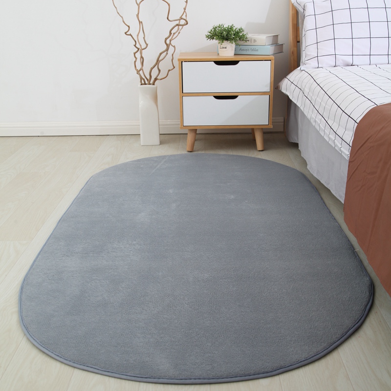 床边地毯椭圆g形简约家用客厅茶几垫卧室房间满铺榻榻米地垫床前