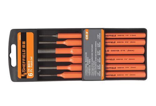 钢盾 6件套圆柱冲 2mm 3mm 4mm 5mmm 6mm S080003