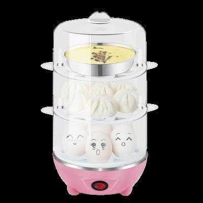 家用快速煮蛋器自动断电r大容量蛋羹蒸蛋器防干烧双层小蒸笼热食