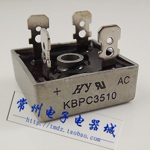 HY虹杨单相桥式整流器桥堆KBPC3510整流桥方形35A 1000V铜脚28*28