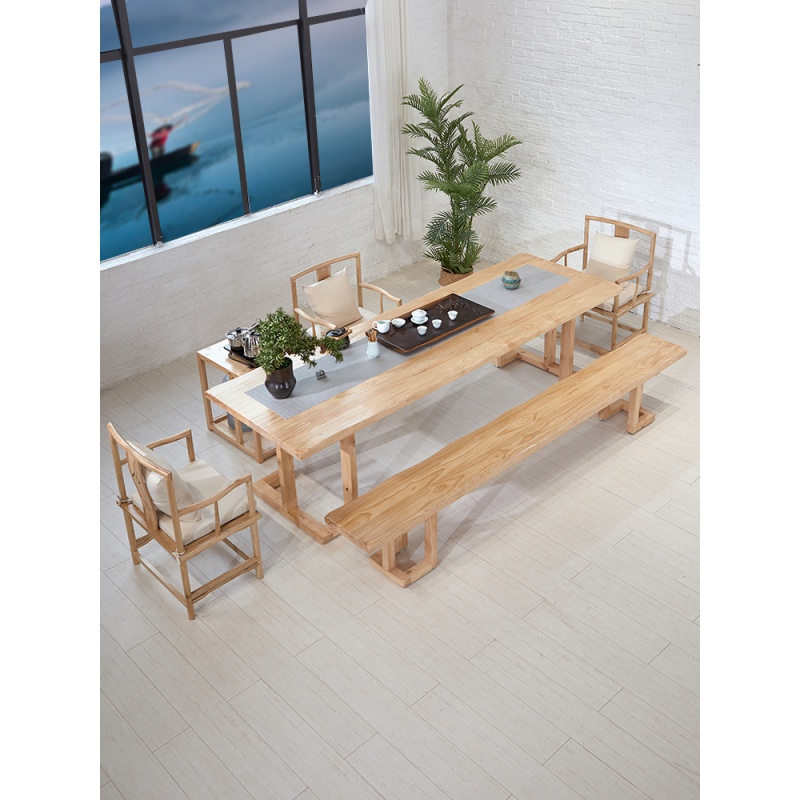 高端定制简约现代办公室会客桌禅意家用功夫茶桌椅中式古典茶艺泡