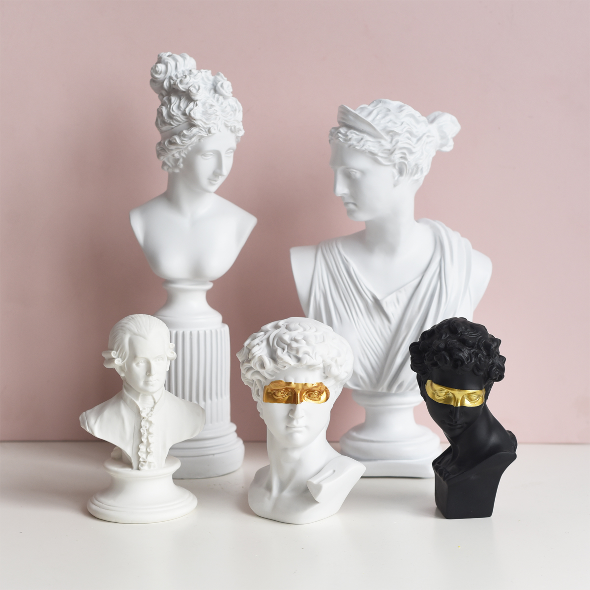 is北欧风仿f石膏人物雕塑雕像客厅柜玄关桌办公室书房装饰品摆件